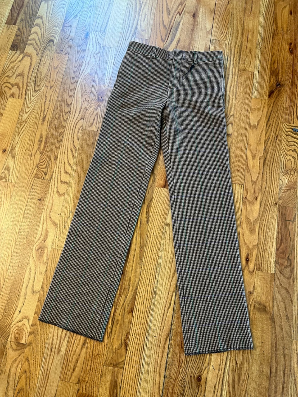 Polo Ralph Lauren Wool Blend Houndstooth Plaid Trousers Pants Portugal (Read)